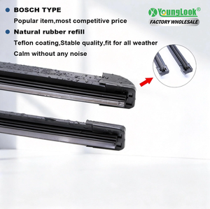 ที่ปัดน้ำฝนแบบตะขอหนีบ YOUNGLOOK รุ่น Heavy Duty รูปตัวยู ทนทานทุกสภาพอากาศ ขจัดหิมะและน้ำแข็ง ผลิตจากยางธรรมชาติ แบบไร้โครง สำหรับใช้ในเมือง - Product Image 2