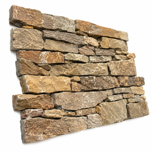 Revestimiento de Pared Exterior, Chapa de Piedra, Madera Amarilla Veteada, Pizarra Natural, Piedra Cultivada - Product Image 2