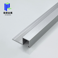 Profilé décoratif en aluminium Ruitang pour bordure de carrelage, profil d'extrusion d'angle, revêtement en poudre