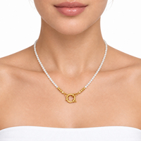 Collection de colliers perlés colorés en acier inoxydable plaqué or 18 carats pour femmes, vente en gros d'usine, fournisseur OEM ODM