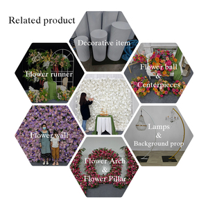 Parede de Flores de Tecido Rolável de 8ft X 8ft com Rosas Brancas Artificiais para Decoração de Fundo de Casamento - Product Image 5