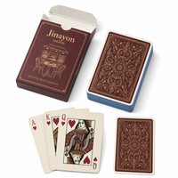 Cartes à Jouer Promotionnelles Personnalisées Jinayon Écologiques et Recyclables pour Restaurants Français, en Papier Blue-Core 310 g/m², Jeu de Cartes Cadeau de Fidélité