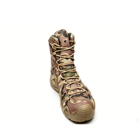 Bottes tactiques de randonnée en tissu Oxford camouflage imperméables et respirantes à lacets OEM pour l'extérieur