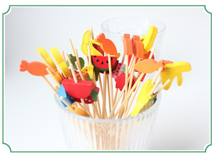 Brochetas de Bambú Creativas <span class=keywords><strong>para</strong></span> Frutas - Fresas Rojas 100 Unidades/Paquete, Brochetas <span class=keywords><strong>para</strong></span> Asar, Palillos <span class=keywords><strong>para</strong></span> Cócteles - Product Image 6
