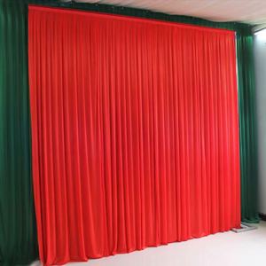 Grosir kustom dekorasi pernikahan romantis Satin 100% poliester susu sutra tirai Panel latar belakang kain latar belakang dinding - Product Image 4