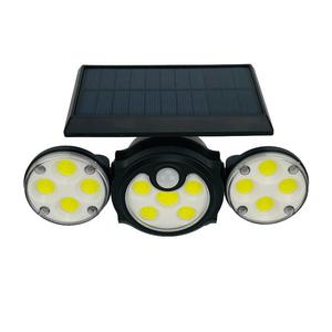 Lámpara Solar LED para Jardín, 78 LED, Sensor de Movimiento, Tres Cabezas Giratorias, Impermeable, para Pared Exterior, con Estaca para Tierra - Product Image 3