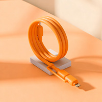 Câble de charge rapide PD 30W 2-en-1 multi-connecteurs Type-C 1,5 m en silicone, fil de charge multi-appareils en cuivre pur, vente en gros