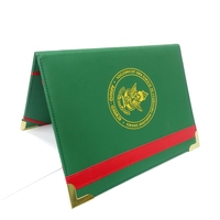 Lámina de oro de lujo Estampado Logo Documento A4 Graduación Diploma Cuero Premio Carpeta PU Certificado Titular Cubierta