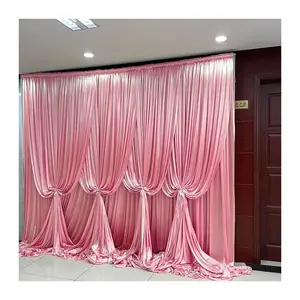 10 * 10ft Grootte Achtergrond Drappery Drape Zijde Materiaal Fondo De La Pared De La Fiesta Del Evento Evenement Feestmuur Achtergrond