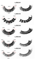 Faux cils en bande volume russe, 10 paires, 3D spectaculaires, en vison synthétique, épaisses en grappe, boîte multi-paires, logo personnalisé, vente en gros