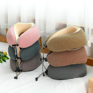 Cadeaux de bureau, voyage d'affaires, oreiller de soutien cervical en U, voyage longue distance, siège de voiture, mousse à mémoire de forme, sieste en <span class=keywords><strong>avion</strong></span>, 100% coton - Product Image 1