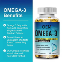 VitaHall OEMEGA 3 Gélules d'huile de poisson 3600 mg EPA & DHA pour le soutien cardiaque et les acides gras essentiels