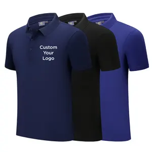 2023 Hoge Kwaliteit Kantoor Uniform Casual Formele Ons 100 Katoen Luxe Poloshirt Voor Mannen Gebreide Gestripte Fabrikant