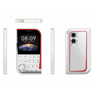 Téléphone portable rétro V10 2G GSM double SIM ultra fin format carte de crédit avec fente pour carte mémoire et fonction lampe torche - Product Image 4