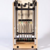 LUMINE Reformer de Pilates compact et pliable en bois d'érable avec roues, machine multifonctionnelle pour le fitness à domicile, gain de place, musculation