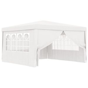 White 13.1'x13.1' Wedding Party <b>Tent</b> With Side Walls Aluminum <b>Frame</b> Quick Opening Outdoor Use - Product Image 1