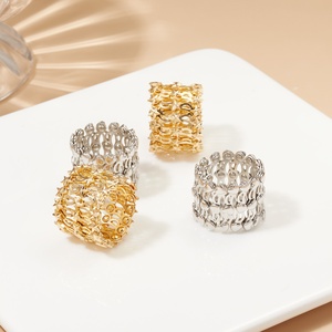 Bague Rétractable Réglable en Cuivre, Design Étoile et Cœur, Double Usage, Bestseller Transfrontalier, Cadeau Idéal pour <span class=keywords><strong>Femme</strong></span> - Product Image 3