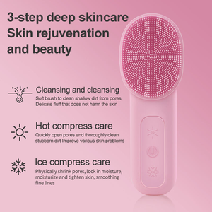 Nuevo Cepillo de Limpieza Facial Eléctrico de Silicona Portátil - Limpiador de Poros con Calor, Resistente al Agua IPX7, para el Cuidado de la Piel en Casa y Viajes - Product Image 2