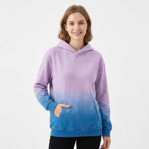 Sweat à capuche unisexe surdimensionné en polyester écologique personnalisé Fly Fit International, beige, fermeture éclair avant, logo, manches régulières, en polaire - Product Image 1