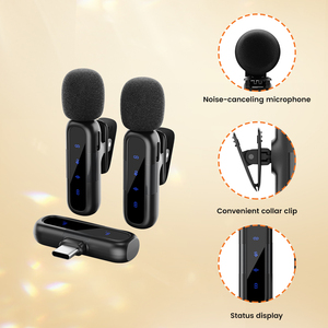 ميكروفون لافالير لاسلكي خفيف الوزن متعدد الاتجاهات مع خاصية إلغاء الضوضاء للهواتف الذكية (نوع C وآيفون) - Product Image 2