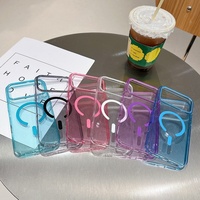 Coque de téléphone transparente scintillante pour iPhone 17 Air 16 15 14 13 12 Pro Max Plus avec charge magnétique sans fil