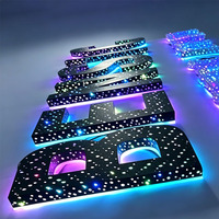 Enseigne lumineuse LED personnalisée en lettres 3D avec strass et cristaux, résistante à l'eau pour l'extérieur, pour la publicité