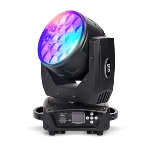 Precio barato cabeza móvil LED haz giratorio etapa luz 19 Ojo de abeja haz cabeza móvil luz DJ 360W LED cabeza móvil Luz