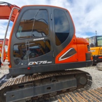 Corea del Sur: Excavadora Mini Hidráulica Usada Doosan DX75 DX75-9C DX75LC-9C de 7.5 Toneladas con Bajo Precio y Pocas Horas de Uso, en Venta