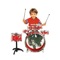 Modern Design Popular Educational Musical Instrument Rock Roll Drum Jazz Play Set Toy With Stool For Kids drum set toy