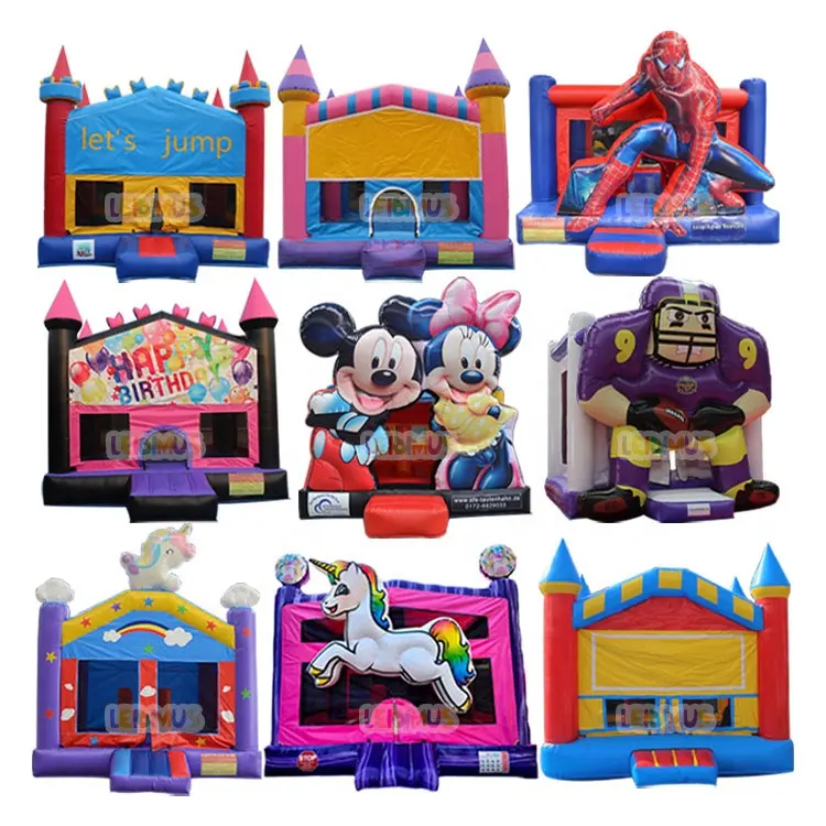 Commercial BouncersพองBounce HouseปราสาทกระโดดCombo Bouncerสระว่ายน้ําพร้อมสไลด์พองBouncy Castle