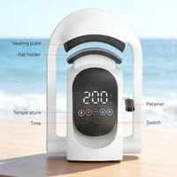 Presse à chaud automatique portable 3-en-1 pour casquettes avec 3 tailles interchangeables pour transfert par sublimation et conception créative
