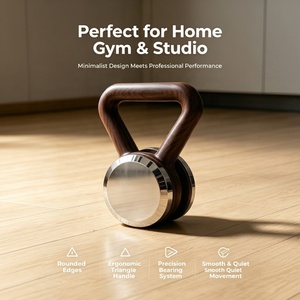 <span class=keywords><strong>Kettlebell</strong></span> réglable en bois de noyer de luxe avec cœur en acier inoxydable, poignée ergonomique, portable, écologique, équipement d'entraînement pour la maison - Product Image 6