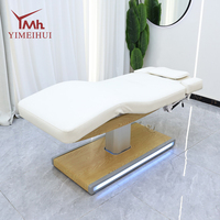 Mobilier de salon de beauté, clinique, spa, luxe, 3 moteurs électriques, lit de massage réglable pour esthéticienne