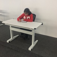 Bureau d'ordinateur réglable en hauteur, facile à assembler, pour s'asseoir et le bureau