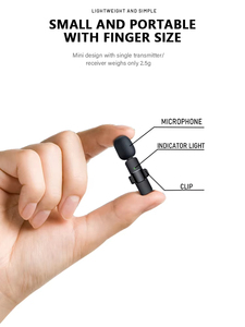 Dual K9 2,4 GHz <span class=keywords><strong>Mini</strong></span> Lavalier Clip de solapa en tipo C Usb Y MICRÓFONO INALÁMBRICO para teléfono móvil - Product Image 6