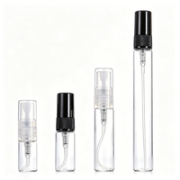 Flacon d'échantillon de parfum 2 ml 3 ml 5 ml 10 ml Mini flacon pulvérisateur vide transparent Tube en verre Atomiseur de parfum Emballage testeur