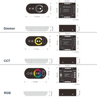 5V-24V Cob SMD RGBW RGB CCT Controlador de brillo Dimmer Led Strip Light Control remoto Dimmer