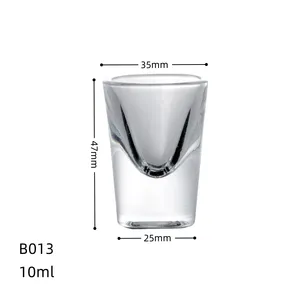 Wholesale Lead-free Crystal Small Glass Cup 0.5oz 1oz 1.5oz Mini Clear Heavy Base Shot Glass Perfect For Party Bar Club Cocktail