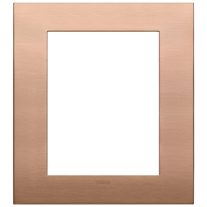 Placa de pared Vimar de cobre cepillado de 18,5 cm cuadrados para interruptores - Product Image 1