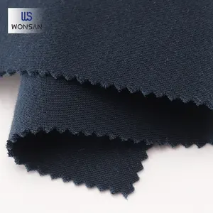 Tissu pull En coton et Polyester, couleur bleu marine, Tissu simple teint à Air, vente directe En usine chinoise, Kain Polyester, Kapas En su CN