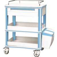 Vente directe usine Chariot de traitement ABS double ou triple couche, modèle épaissi B-27, pour personnel médical, utilisation à vie, 720x460x900mm