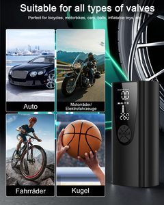 Inflador de Neumáticos Portátil, Compresor de Aire Inalámbrico para Automóvil, Bomba de Aire Eléctrica de 8000 mAh - Product Image 4