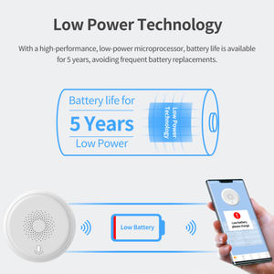 Détecteur <span class=keywords><strong>de</strong></span> fumée photoélectrique standard Zigbee, alarme incendie compatible avec Home Assistant, batterie 5 ans, sirène 85 dB, montage au plafond - Product Image 3