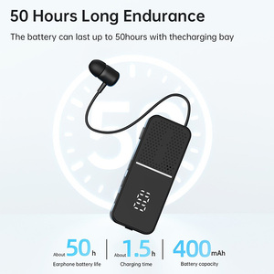 L5 Lavalier Business <strong>Bluetooth</strong> Headphone Ultra-long Battery Life LED Digital Display <strong>Noise</strong> <strong>Cancelling</strong> Wireless Earphones - Product Image 4