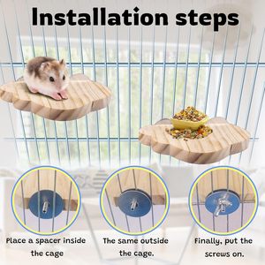 Hamster Asma Köprü Oyuncak Küçük Hayvan Tırmanma Oyuncakları Chinchilla Kafesi Doğal Ahşap Esnek Platform Oyuncak - Product Image 6