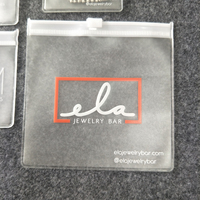 Personnalisé sacs en plastique à fermeture à glissière Logo Boucle D'oreille Collier pvc petit emballage de bijoux, sac à fermeture à glissière cosmétiques