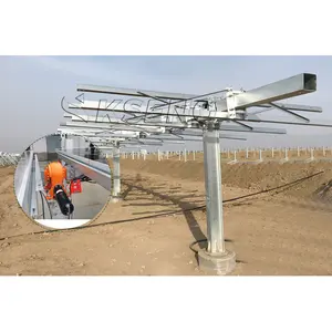 Sistema di tracciamento solare intelligente a asse singolo 3MW sistema di tracciamento solare a un asse tracker solare a terra sistemi di tracciamento del pannello solare