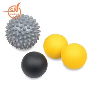 पेशी रिलीज कस्टम गेंद डिजाइन प्राकृतिक रबर मालिश गेंद योग चिकित्सा लैक्रोस मालिश गेंद सेट