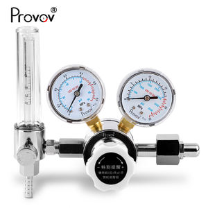 Çin Fabrikası Provov Hassas Ayarlı İki Kademeli Azot Argon Hidrojen Oksijen Gaz Basınç Regülatörü Debimetreli - Product Image 2