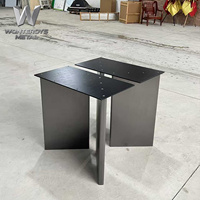 Base de table en métal gris foncé sur mesure OEM ODM, pied de table en métal de haute qualité pour café, centre commercial, salon